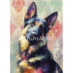 Pastor Alemán. Papel Tisú Decoupage Whimsykel Designs | L'aura Bella