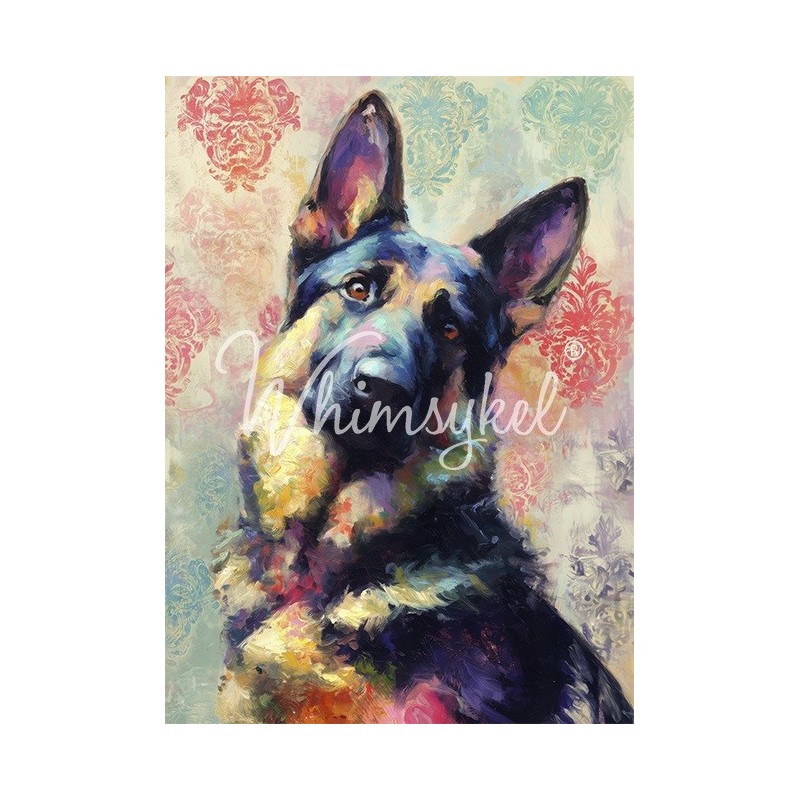 Pastor Alemán. Papel Tisú Decoupage Whimsykel Designs | L'aura Bella