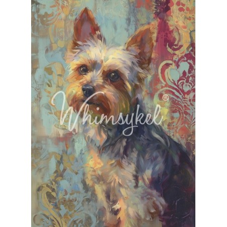 Yorkie Terrier. Papel Tisú Decoupage Whimsykel Designs | L'aura Bella