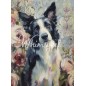 Border Collie. Papel Tissue para Decoupage. Whimsykel Designs