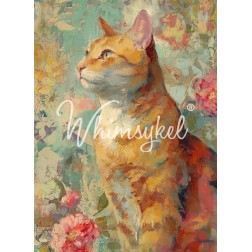 Orange tabby. Papel Tisú Decoupage Whimsykel Designs | L'aura Bella