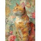 Orange tabby, gato naranja. Papel Tissue para Decoupage. Whimsykel Designs