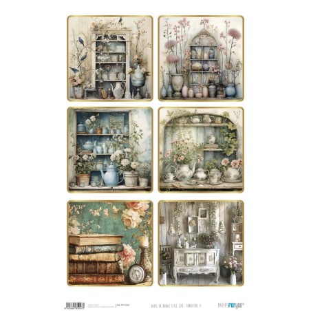 Still Life: Furniture II. Papel arroz. 54x33cm. PFY15247 | L'aura Bella