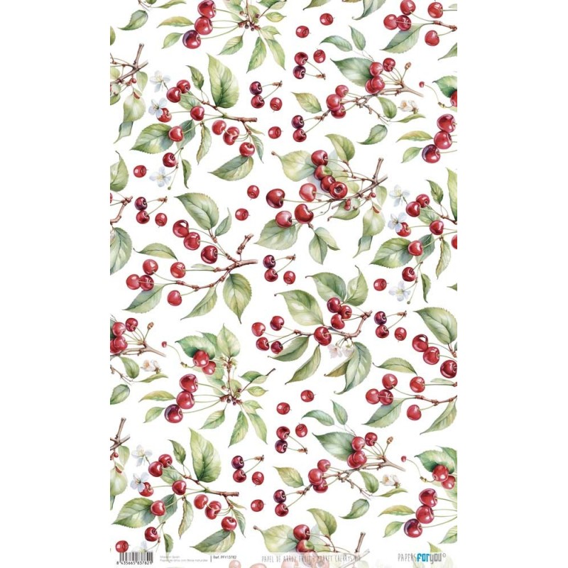 Cherrys VII. Papel de arroz. 54x33cm. PFY13782 | L'aura Bella