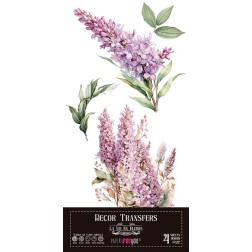 Lilacs Decorative Transfers. 4 Hojas.15x30cm. PFY-14773 | L'aura Bella