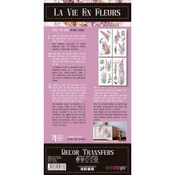 Lilacs Decorative Transfers. 4 Hojas.15x30cm. PFY-14773 | L'aura Bella