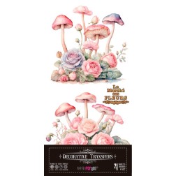 Blushrooms. Decorative Transfers. 15x30cm. PFY-14627 | L'aura Bella