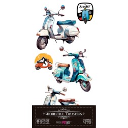 Scooter II. Decorative Transfers. 15x30cm. PFY-14631 | L'aura Bella