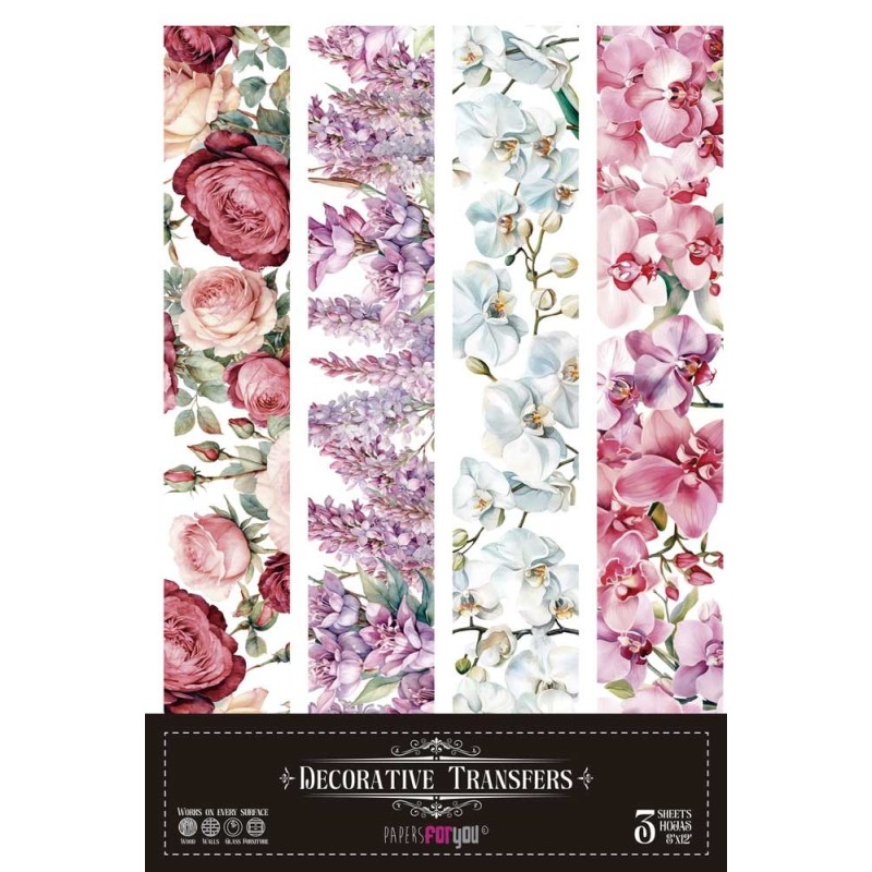 Borders. Decorative Transfers. 20x30cm. PFY-14634 | L'aura Bella