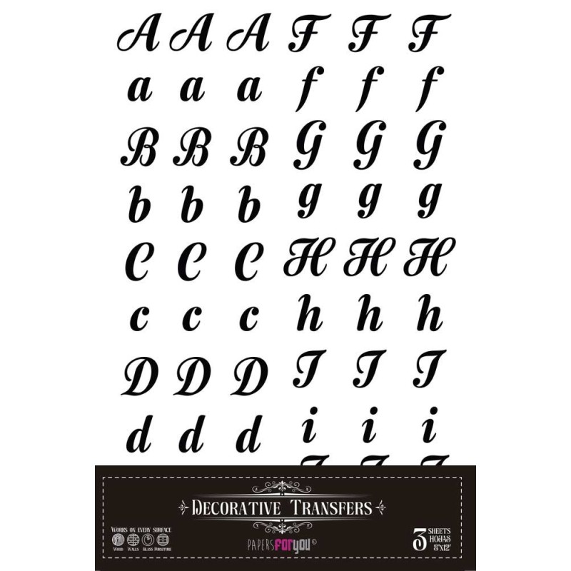 Abecedario. Decorative Transfers. 20x30cm. PFY-15234 | L'aura Bella