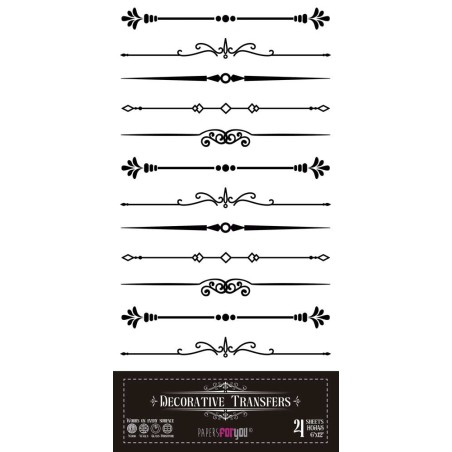 Baroque Borders. Decorative Transfers 15x30cm PFY-15236 | L'aura Bella