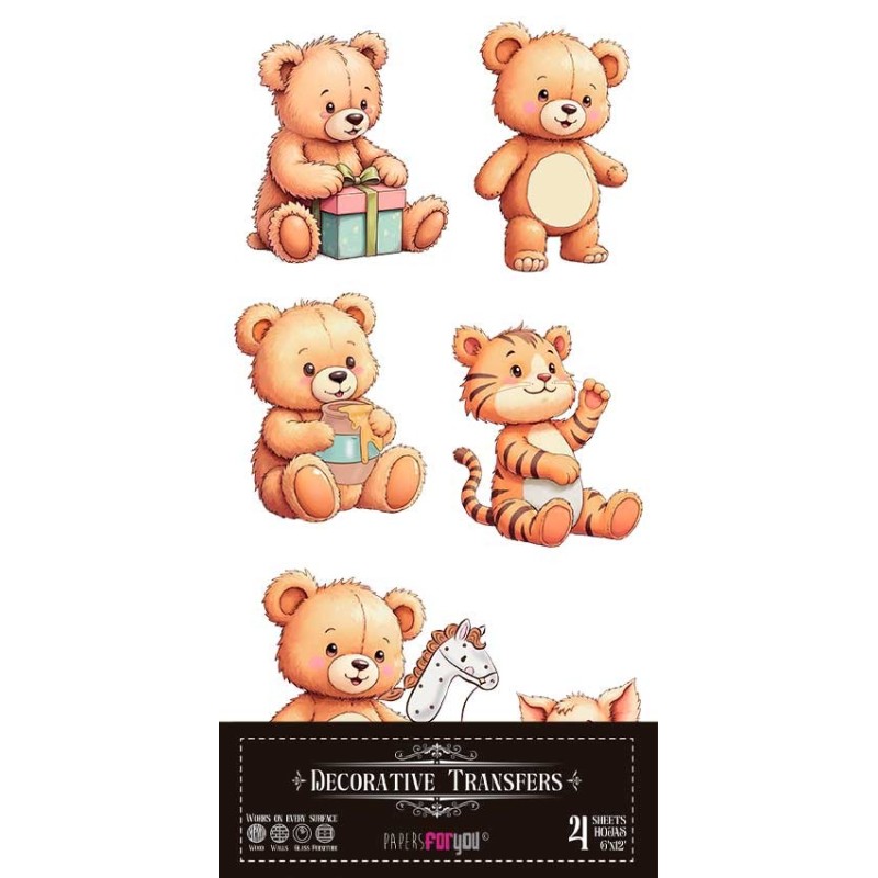 Happy Birthday. Decorative Transfers 15x30cm. PFY-15229 | L'aura Bella