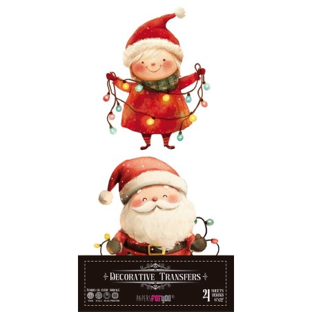 Santa & Friends. Decorative Transfers 15x30cm PFY-15431 | L'aura Bella