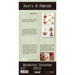 Santa & Friends. Decorative Transfers 15x30cm PFY-15431 | L'aura Bella