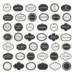 Botes de Especias. Transfers. 2 Hojas 30x30cm PFY-15472 | L'aura Bella