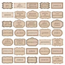 Etiquetas de Cocina. Transfers 2 Hojas 30x30cm PFY15468 | L'aura Bella