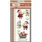 Santa & Friends. Rub On Transfers 12x25cm. 2 Hojas. PFY-15434
