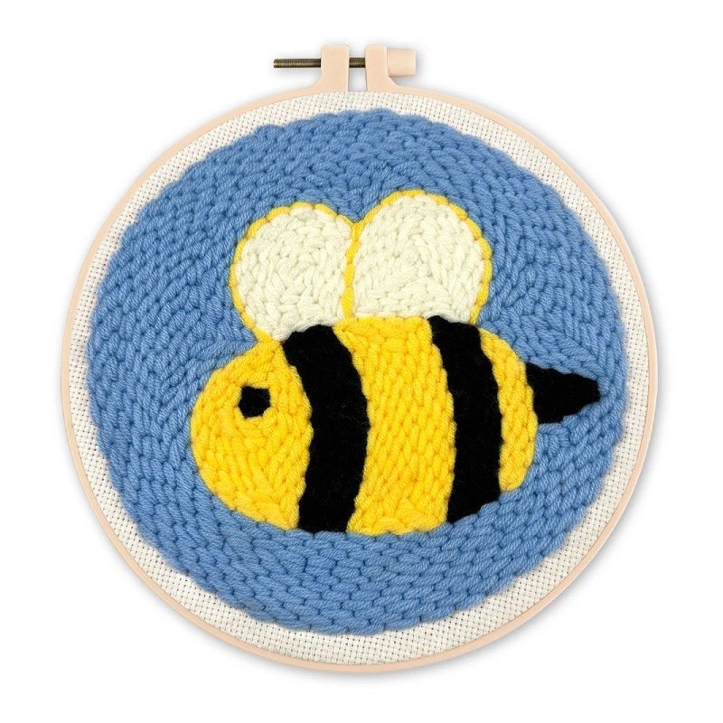 Punch Needle: Abejita, abeille mignonne. Kit de manualidades DIY