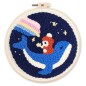 Punch Needle: Ballena y niño. Kit de manualidades DIY Punch Needle: Ballena y niño. Kit de manualidades DIY