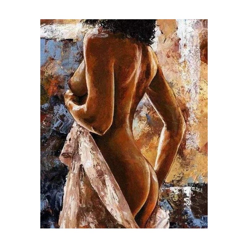 Pintar por números: Mujer desnuda. 40 x 50 cm. Lienzo enrollado Pintar por números: Mujer desnuda. 40 x 50 cm. Lienzo enrollado
