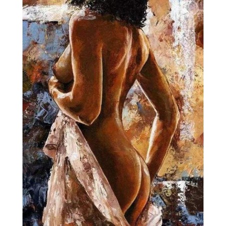 Pintar por números: Mujer desnuda. 40 x 50 cm. Lienzo enrollado