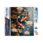 Diamond Painting: Carpas Koi y flores vintage. 40x50cm. Lienzo enrollado. Figured'Art