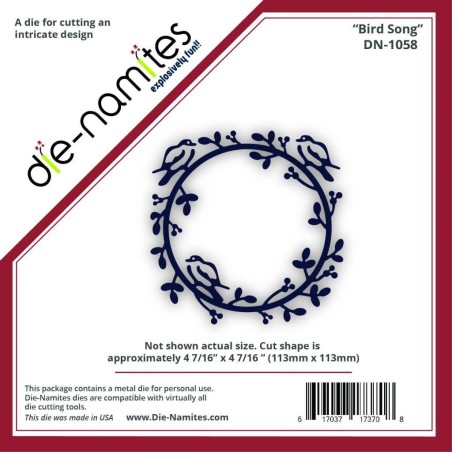 Die cut. BIRD SONG -DIE-NAMITES DIE. DIE-NAMITES. Die cut: "Bird song"