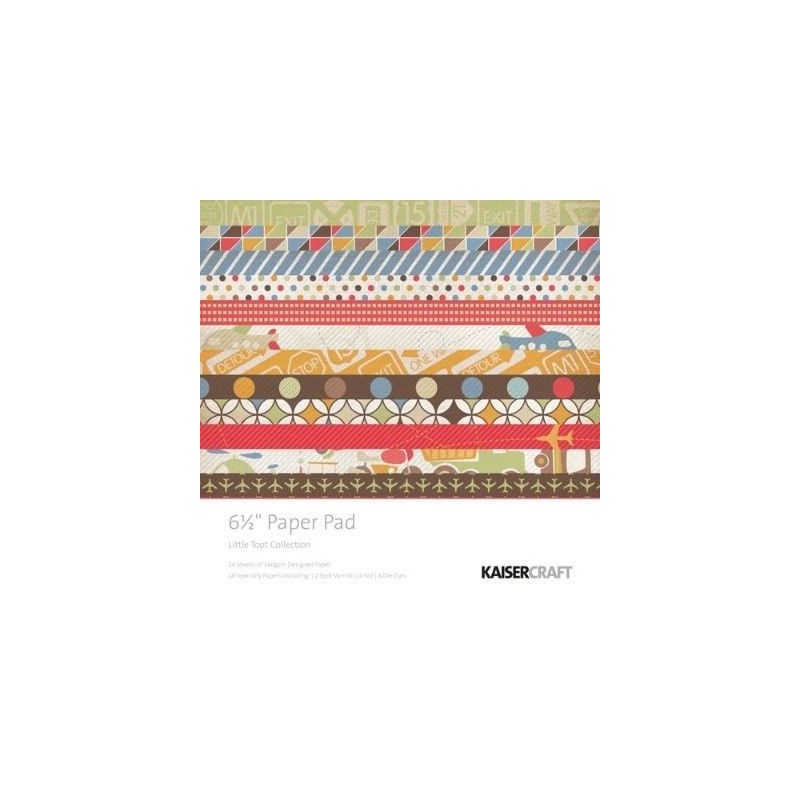Colecciones. 6,5"X 6,5". 40 SHEETS. LITTLE TOOT PAPER PAD. . KAISERCRAFT PTY LTD. Colección: Little Toot