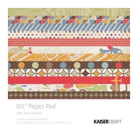Colecciones. 6,5"X 6,5". 40 SHEETS. LITTLE TOOT PAPER PAD. . KAISERCRAFT PTY LTD. Colección: Little Toot