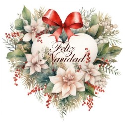 Transfer DTF Textil, Christmas Heart. 25x30cm. Artis Decor | L'aura Bella
