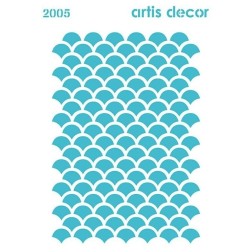 Plantilla stencil: Fondo Teja. 15x20 cm. Artis Decor | L'aura Bella