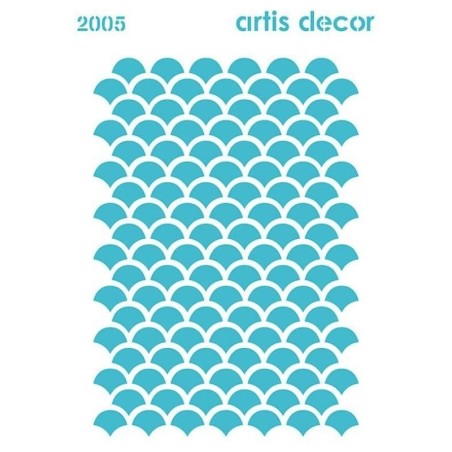 Plantilla stencil: Fondo Teja. 15x20 cm. Artis Decor | L'aura Bella