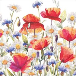 Servilleta decoupage: Poppies and Cornflowers. 30x30cm | L'aura Bella