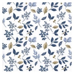 Servilleta decoupage: Frosty Leaves Blue. 30x30cm | L'aura Bella