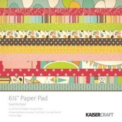 Colecciones. 6,5"X 6,5". 40 SHEETS. SAVE THE DATE PAPER PAD. KAISERCRAFT PTY LTD. Colección: ¡Apunta la fecha!