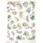 Flores. Papel de arroz A3 para decoupage. ITD Collection