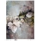 Flores blancas. Papel de arroz A3 para decoupage. ITD Collection. R0991L Flores blancas. Papel de arroz A3 para decoupage. ITD Collection. R0991L