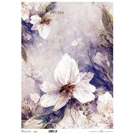 Flores. Papel de arroz A3 decoupage. ITD Collection | L'aura Bella