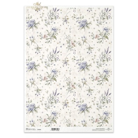 Florecillas. Papel de arroz A3 decoupage. ITD Collection | L'aura Bella