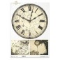 Relojes. Papel de arroz A3 para decoupage. Colección Alicia. ITD Collection. R1462L