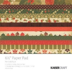 Colecciones. 6,5"X 6,5". 40 SHEETS. MERRY & BRIGHT PAPER PAD. KAISERCRAFT PTY LTD. Colección: Alegre y brillante.