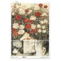 Pintando rosas. Papel de arroz A3 para decoupage. Colección Alicia. ITD Collection. R1466L