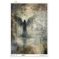 Ángel en el bosque. Papel de arroz A3 para decoupage. ITD Collection. R1573L