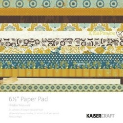 Colecciones. 6,5"X 6,5". 40 SHEETS. HIDDEN TREASUREs PAPER PAD. KAISERCRAFT PTY LTD. Colección: Tesoros escondidos.