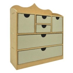 Madera. ORNATE STORAGE UNIT. KAISERCRAFT PTY LTD. Mueble con cajones ornado. 37x32x10,5cm
