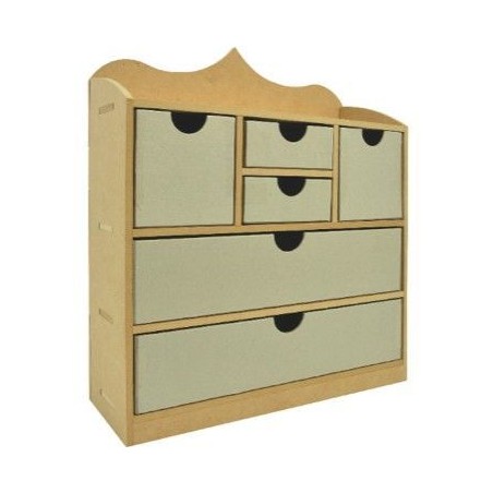 Mueble con cajones ornado. 37x32x10,5cm