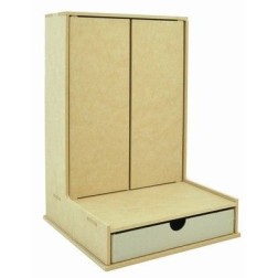 Madera. CUPBOARD L-SHAPED. KAISERCRAFT PTY LTD. Armarito con foma de L. 41x30x26 cm