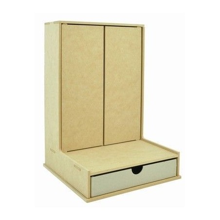 Madera. CUPBOARD L-SHAPED. KAISERCRAFT PTY LTD. Armarito con foma de L. 41x30x26 cm