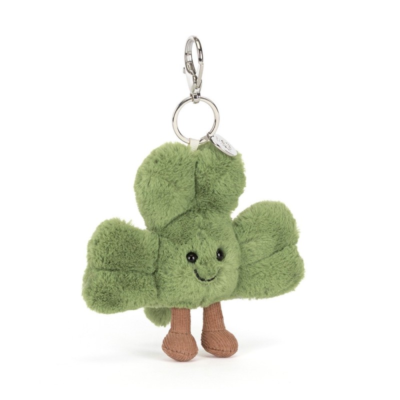 Amuseables Siofra Shamrock Bag Charm. Peluche Jellycat. A4SHMBC