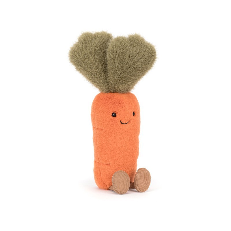 Amuseables Carrot, Zanahoria feliz. Peluche Jellycat. A4CARR